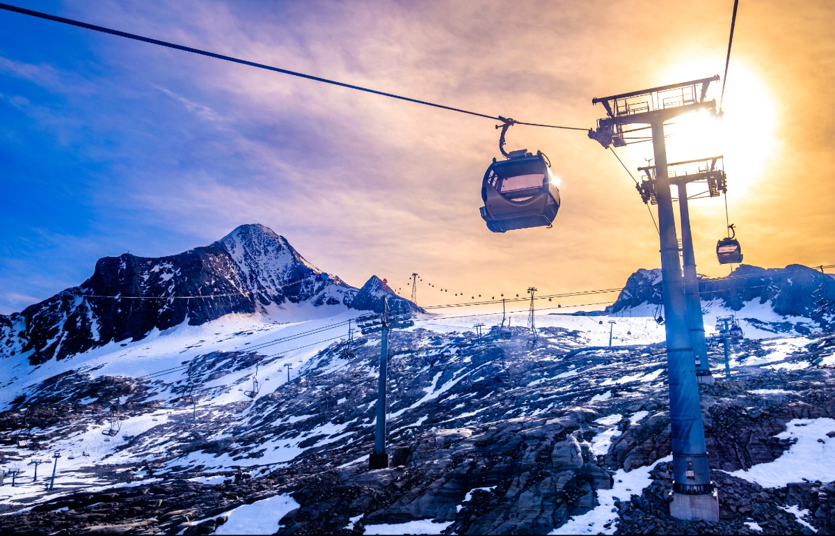 Lanovky ve ski areálu Kitzsteinhorn